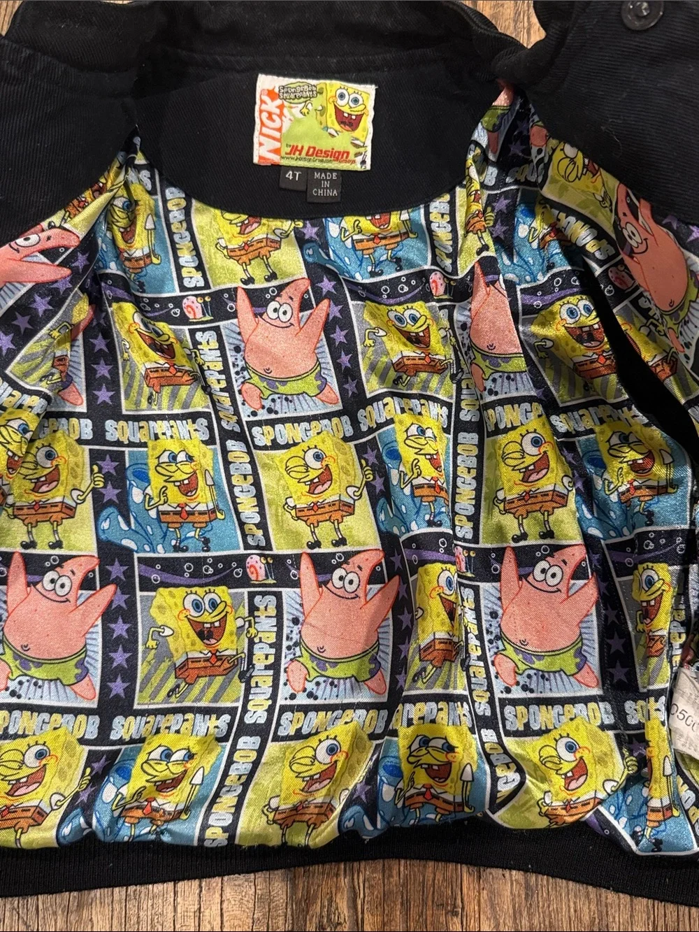 Vintage Y2K SpongeBob SquarePants Graphic Kids Jacket 4T
